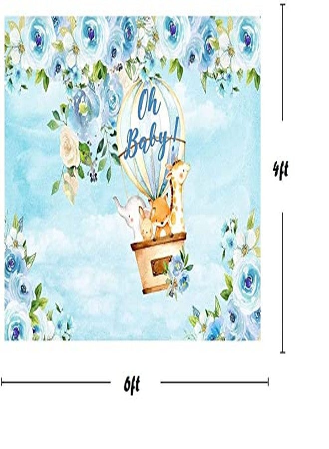 Theme My Party Up Up and Away - Hot Air Birthday Party Backdrop for Photography Banner Kids Event Cake Table Decor Home Decoration Photo Booth Background (6ft X 4ft) - Image 3